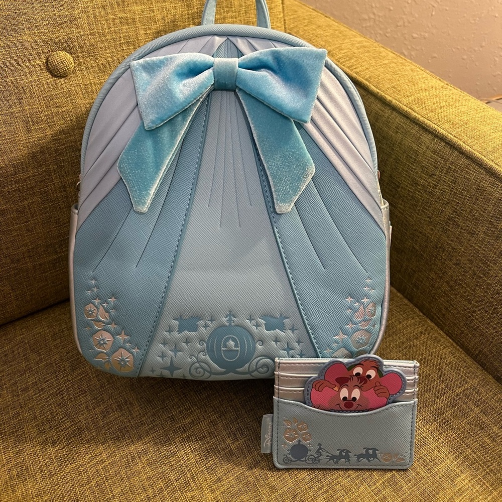 Cinderella Loungefly Backpack + Card Case